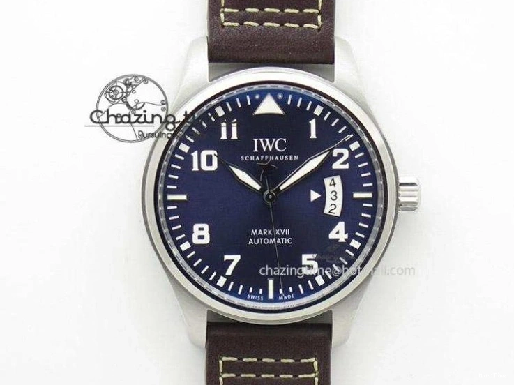 MIROTIME 0328 Efficient Mark XVIII Le Petit Prince IW327001 SS MKS 1:1 Best Edition White Dial On Leather Strap MIYOTA9015 V 7220